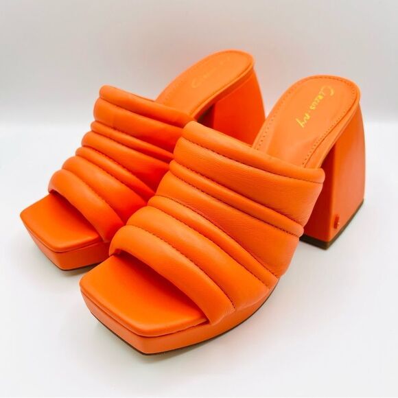 NWT Circus by Sam Edelman Marie Platform Sandals in Bright Orange 5.5 - Picture 1 of 9